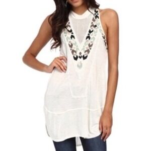 Free People Adella Mock Neck Sleeveless Tunic Size: Medium (M)‎